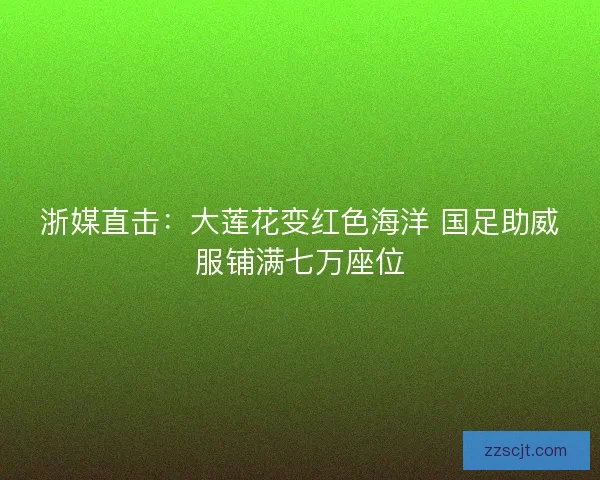浙媒直击：大莲花变红色海洋 国足助威服铺满七万座位